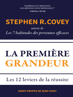 cover image of La Première Grandeur